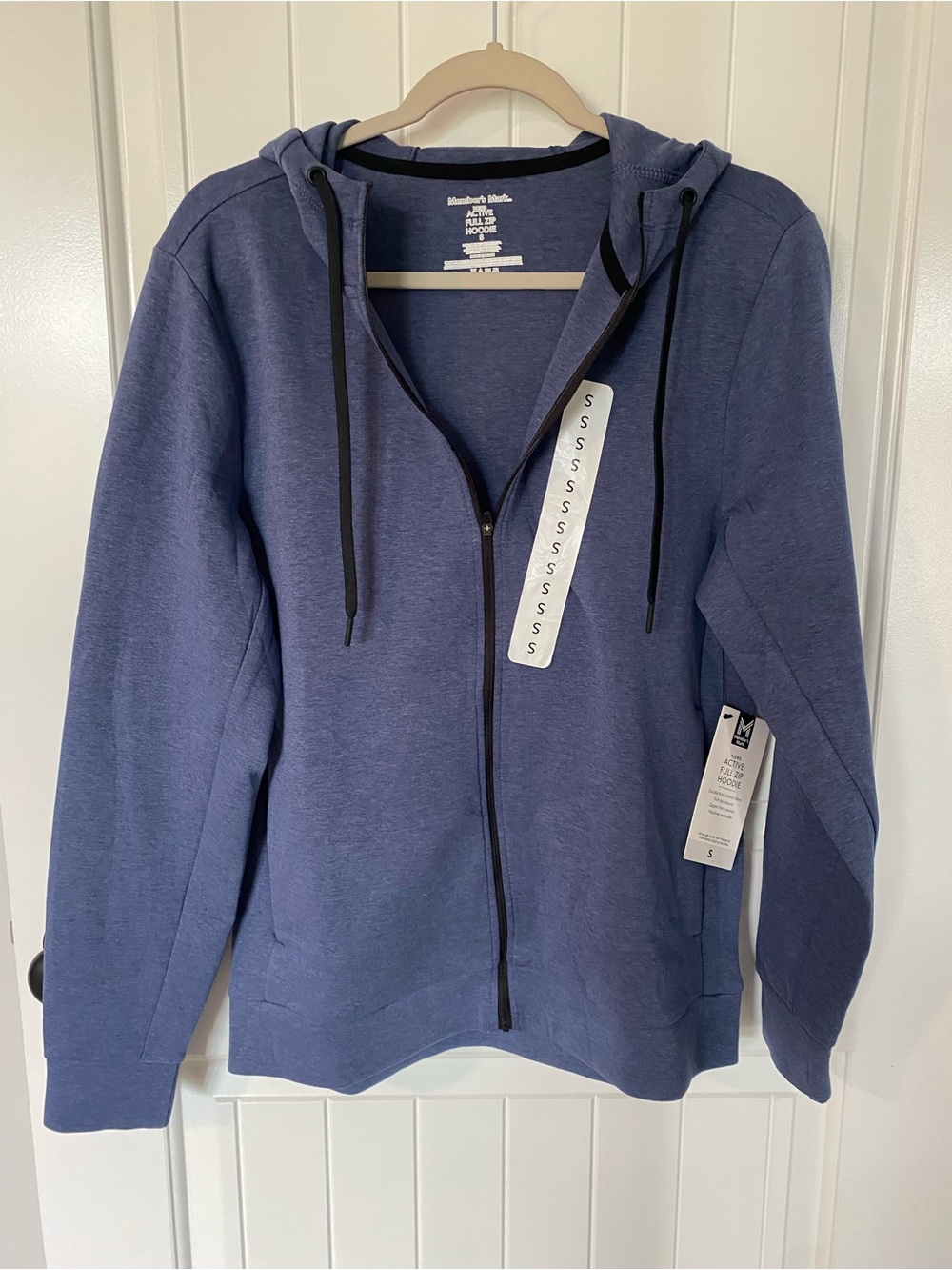 Men's Navy Zip-Up Hoodie Sweatshirt- Performance Comfort